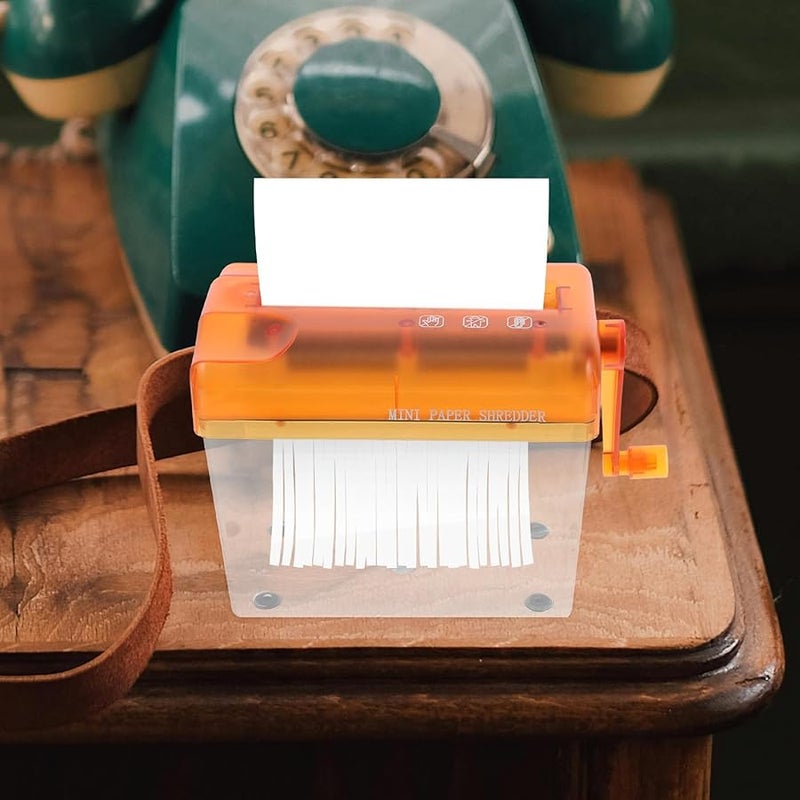 Mini Portable Manual Paper Shredder for Home Office Desktop Document Cutting Tool - Image 5